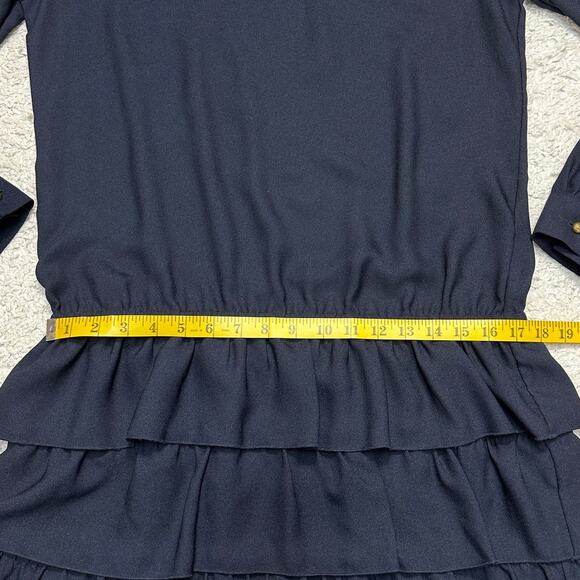 Scotch & Soda Club Voyage Ruffle Tier Dress Elastic Drop Waist Nautical Sz: M - Picture 7 of 11